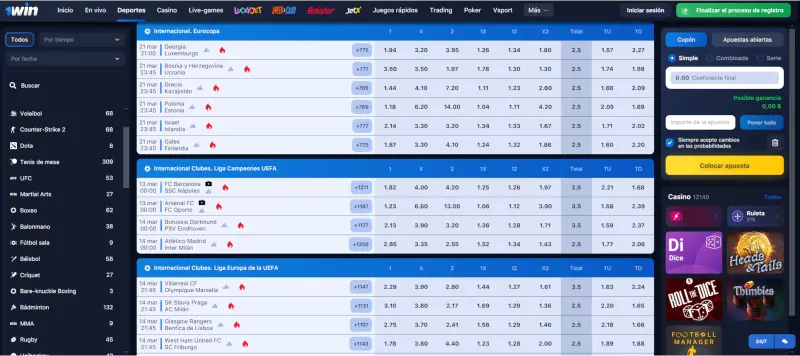 1Win Bet – Apuestas deportivas en Argentina 1win